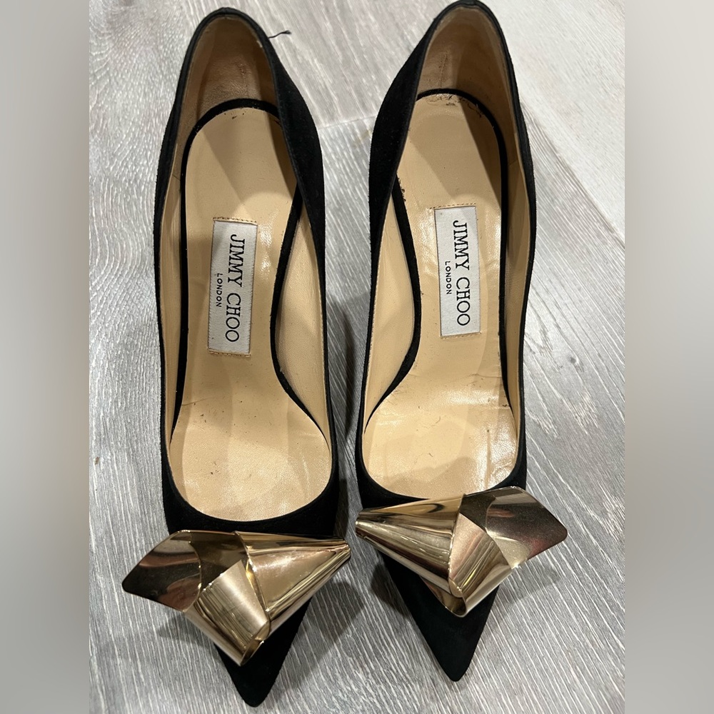 Jimmy Choo Vesna 100 Black Suede Pumps size 36